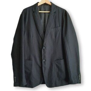 RUMFORD Venezia Linen Cotton Blazer Jacket Casual Black Men's Sz 40